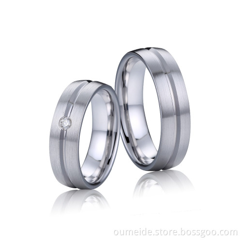 High quality surgical steel wedding ring custom made stainless steel ring